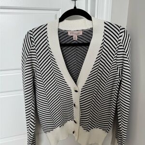 Philosophy Black and White Striped Women's Sweater